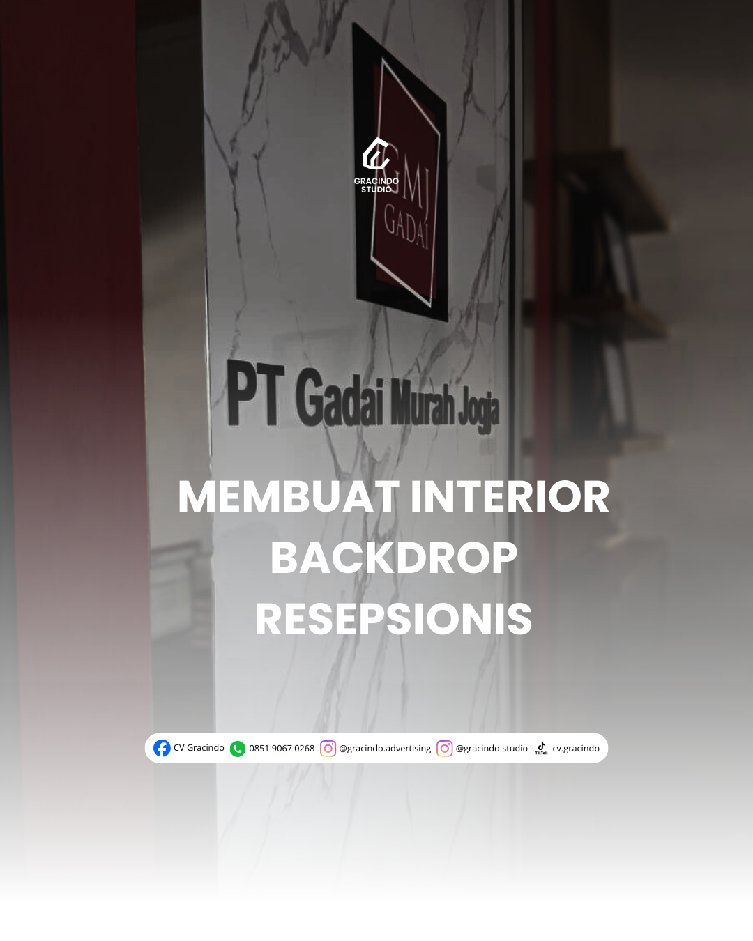Pembuatan Backdrop Resepsionis Kantor Gadai Murah Jogja: Desain Interior Profesional dan Modern